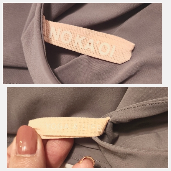 No Ka'oi Athletic Tank Top Gray, Black & White EUC sz M Medium Yoga Racerback - Picture 5 of 10